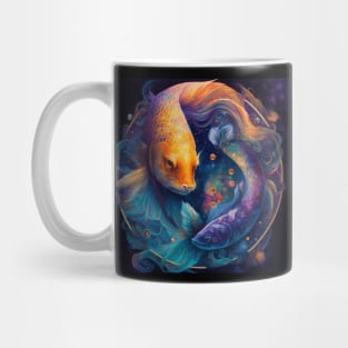 Cosmic Pisces V3: A Zodiac Portrait in a Galaxy of Colors Mug